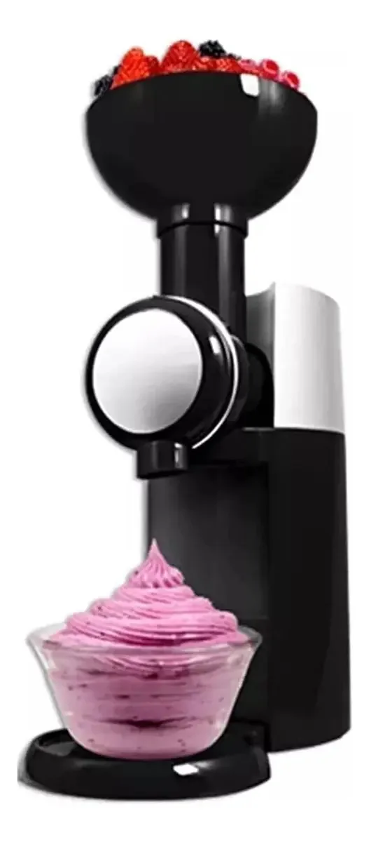 Máquina de sorvete de frutas Smoothie, máquina de batido de frutas congeladas, máquina de sorvete para iogurte e sorvete de frutas, preta