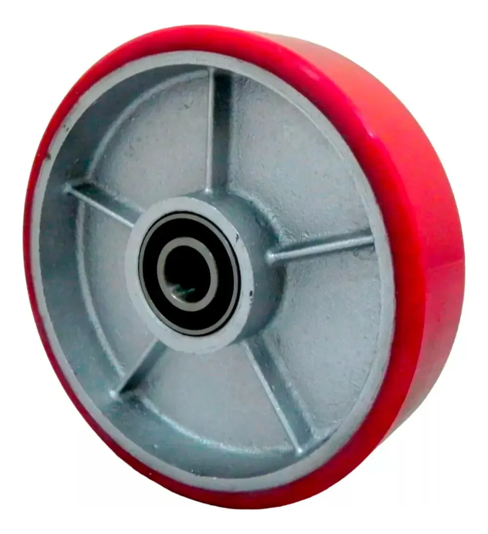 2 rodas para Hydraulic Fox 180x50mm reforçadas com rodas vermelhas Ruleman