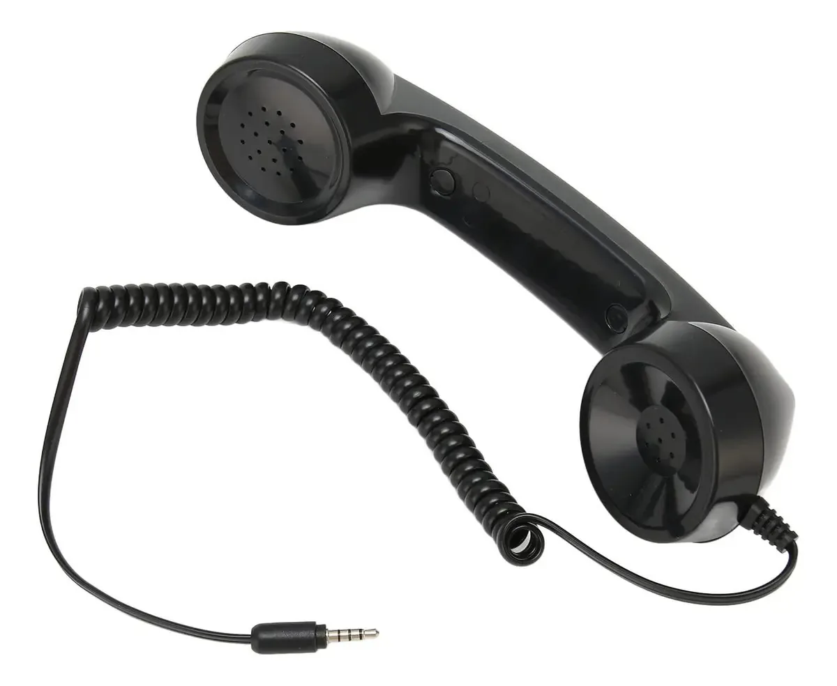 Fone de ouvido para celular Fockety de 3,5 mm, fone de ouvido retrô, fone de ouvido à prova de radiação, fones de ouvido para celulares antigos