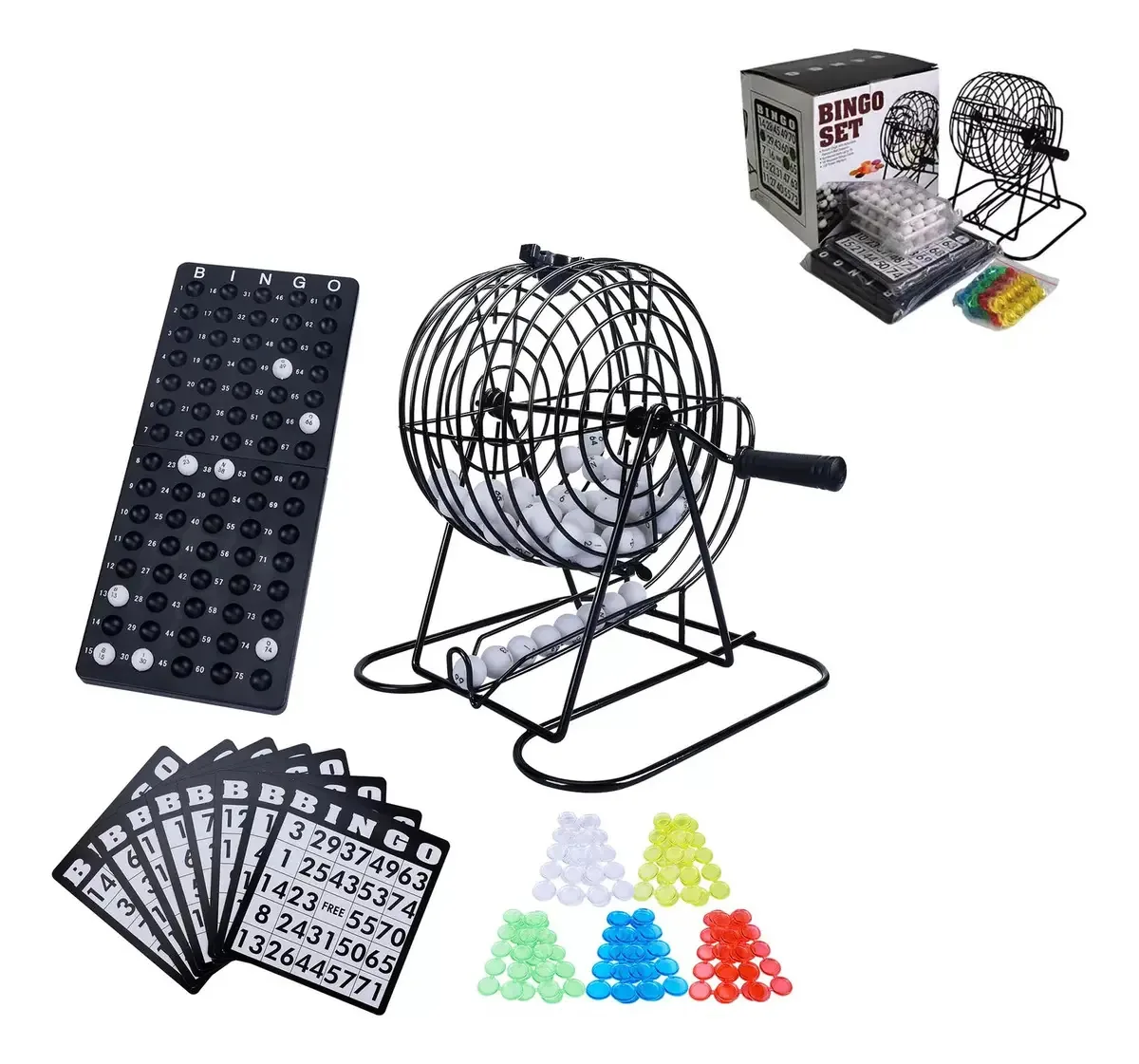 Jogo de tabuleiro Todosdm Bingo Game Bingo Set Lottery Premium Family Party para adultos, crianças e entretenimento