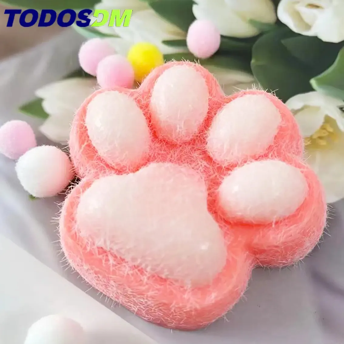 Impressão original Todosdm Kawai Pink Squishy Claw Cat