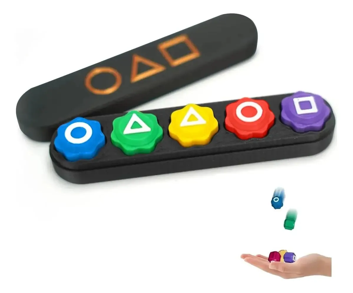 Conjunto de dados Gonggi Squid, 2 jogos, cor colecionável, preto