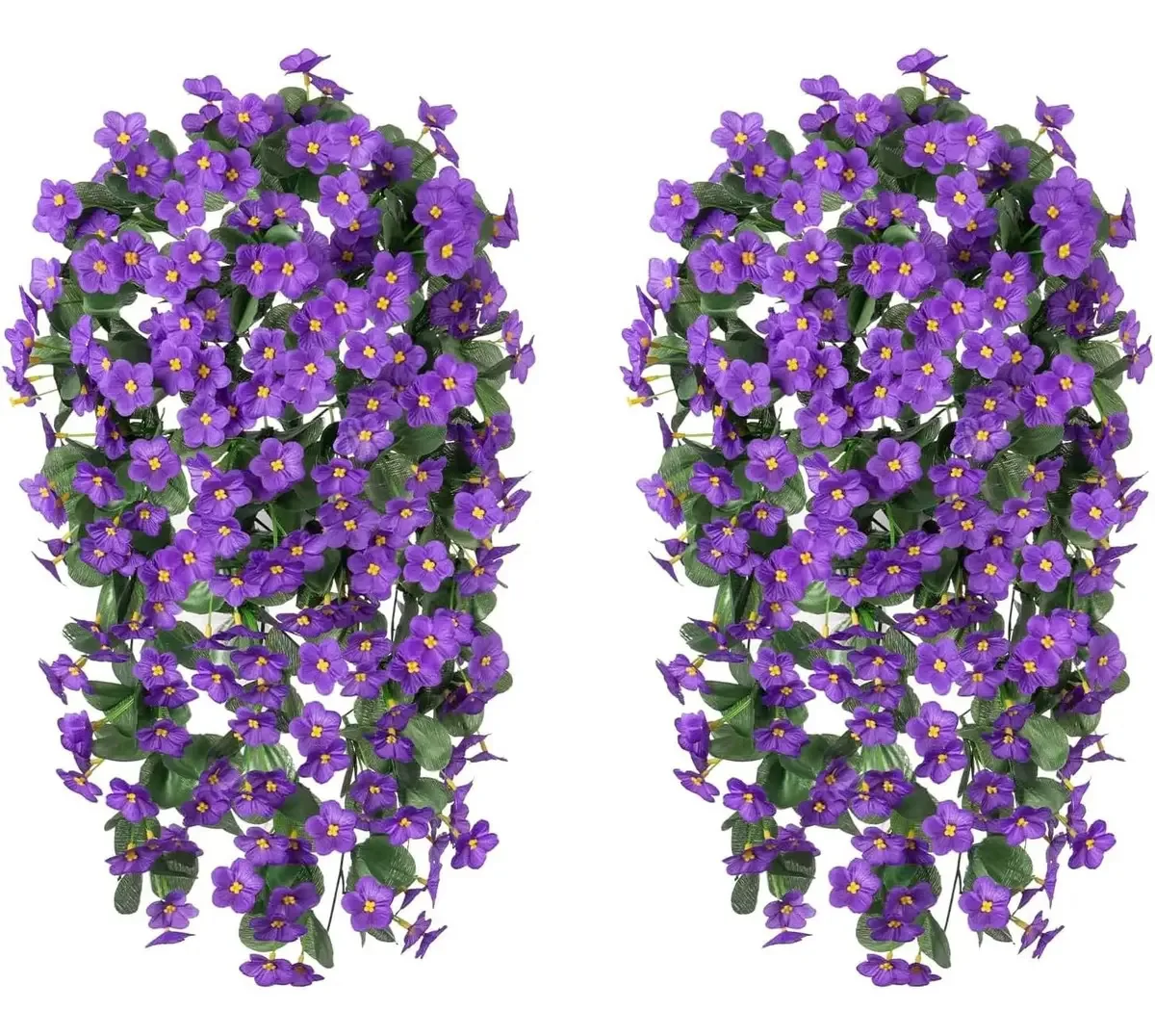 Plantas artificiais suspensas, flores, emaranhados