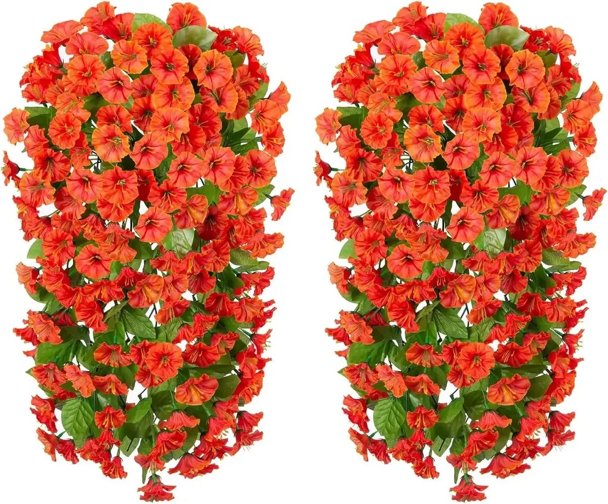Plantas artificiais com flores suspensas de outono em False Par