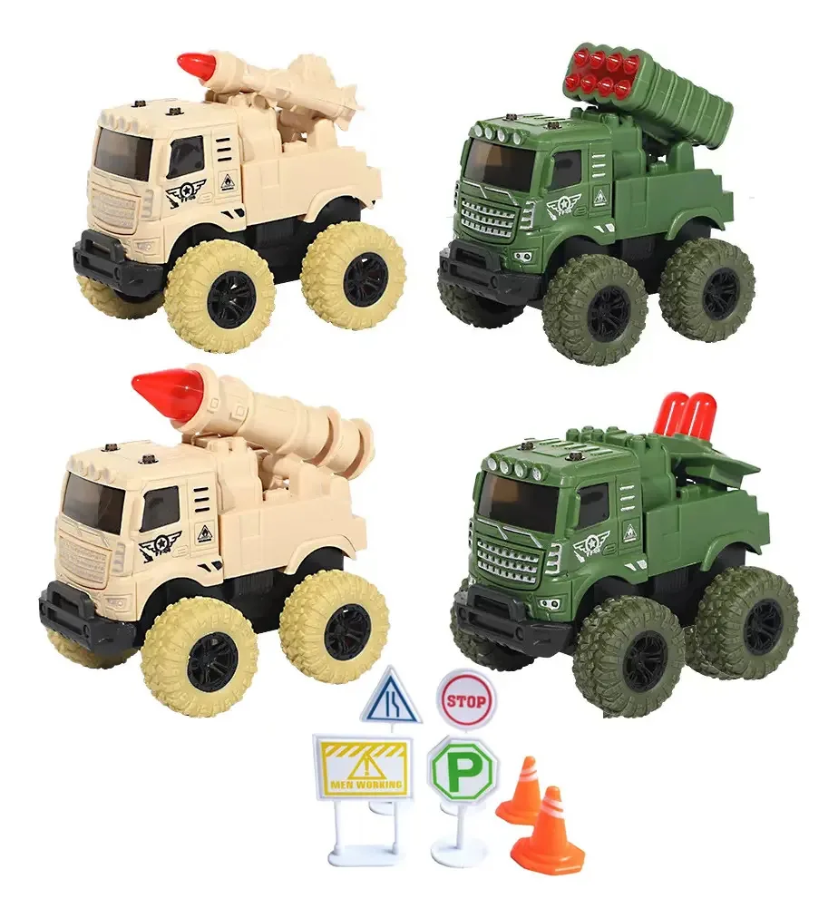 Brinquedo inercial de veículo militar para crianças