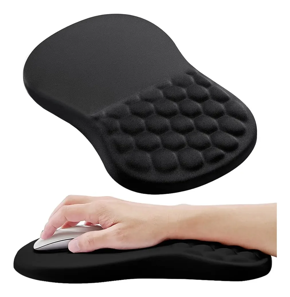 Mouse Pads Mouse Pad com apoio de pulso para massagem, preto