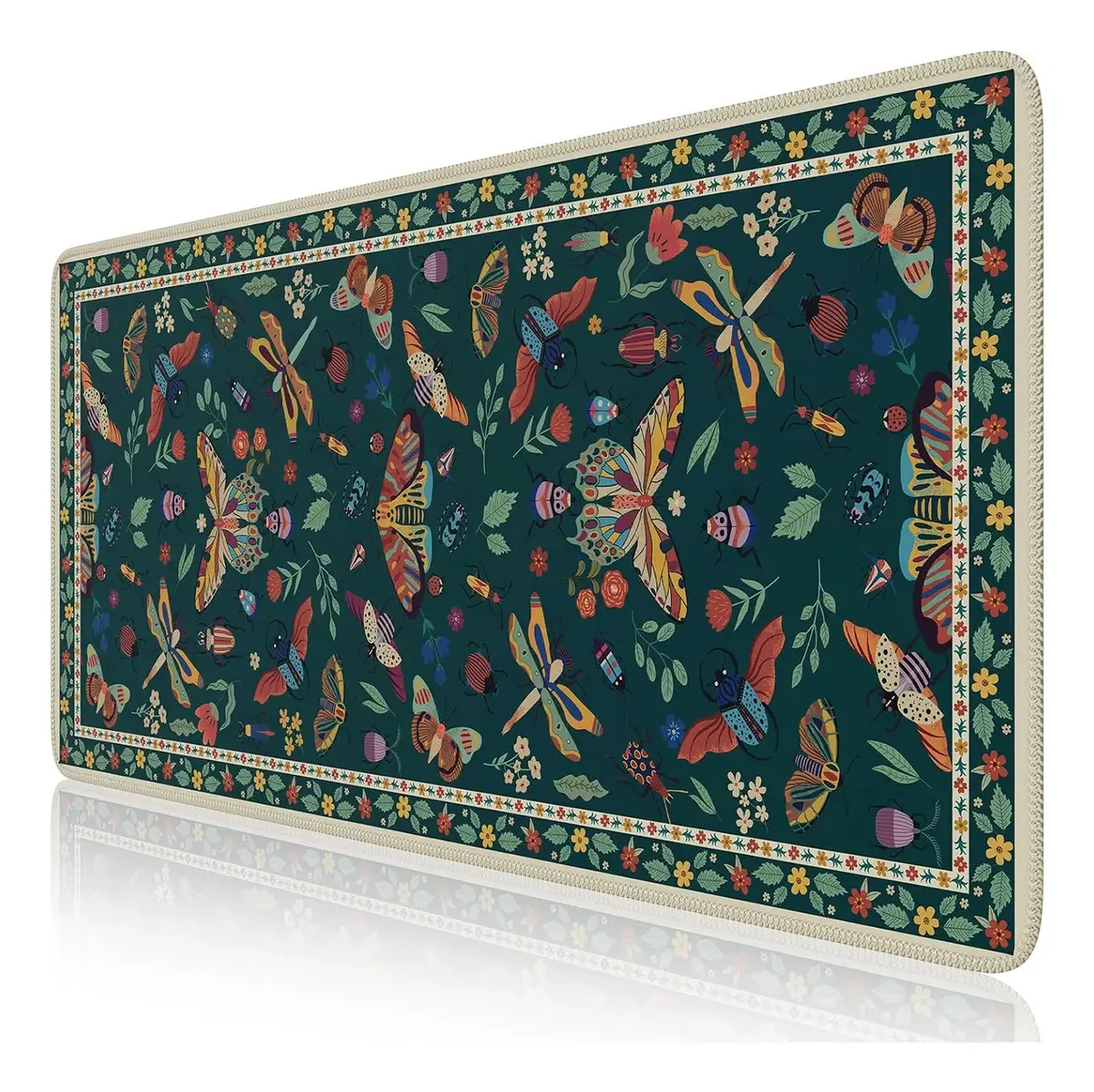 Mouse Pads Butterfly Flower Mouse Pad 800* 400* 2 mm, cor verde escuro