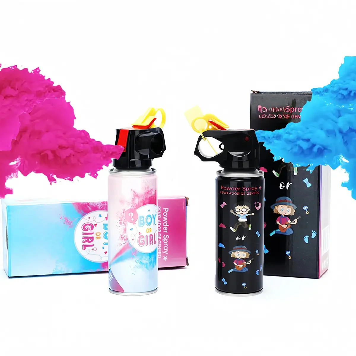 Pós coloridos/rosa Holi Spray Powder Gender Revelation