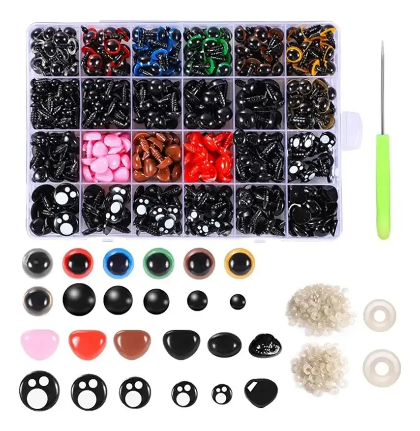 Mangex 1060 peças para olhos e nariz para amigurumis