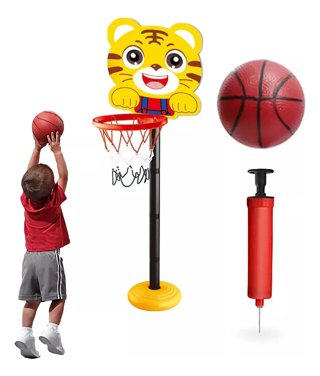 Cesta de basquete ajustável para jogos infantis