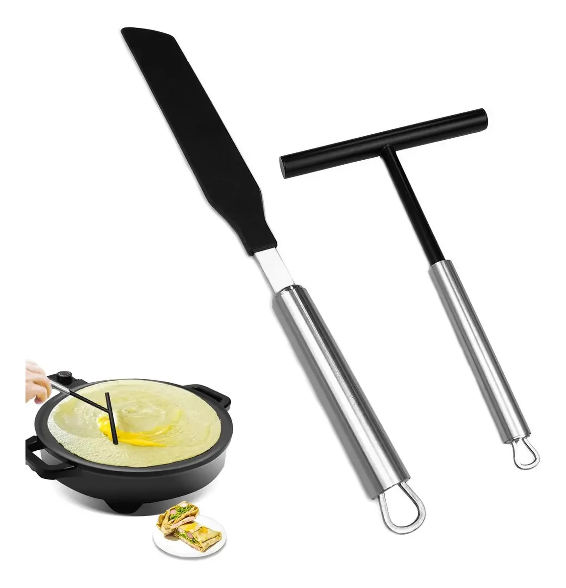 2 x Espalhador de crepe, espalhador de panquecas