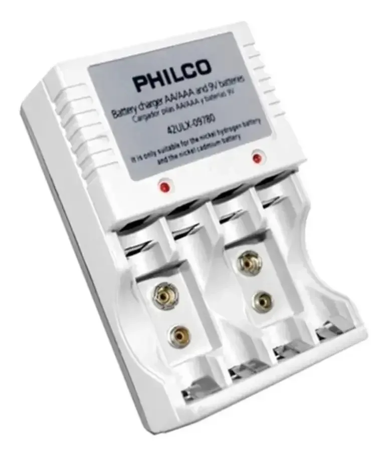 Carregador Philco para 4 pilhas Aaa Aaa e 9v