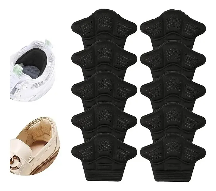 Almofada de calcanhar de silicone UPOGA 5B, cor preta