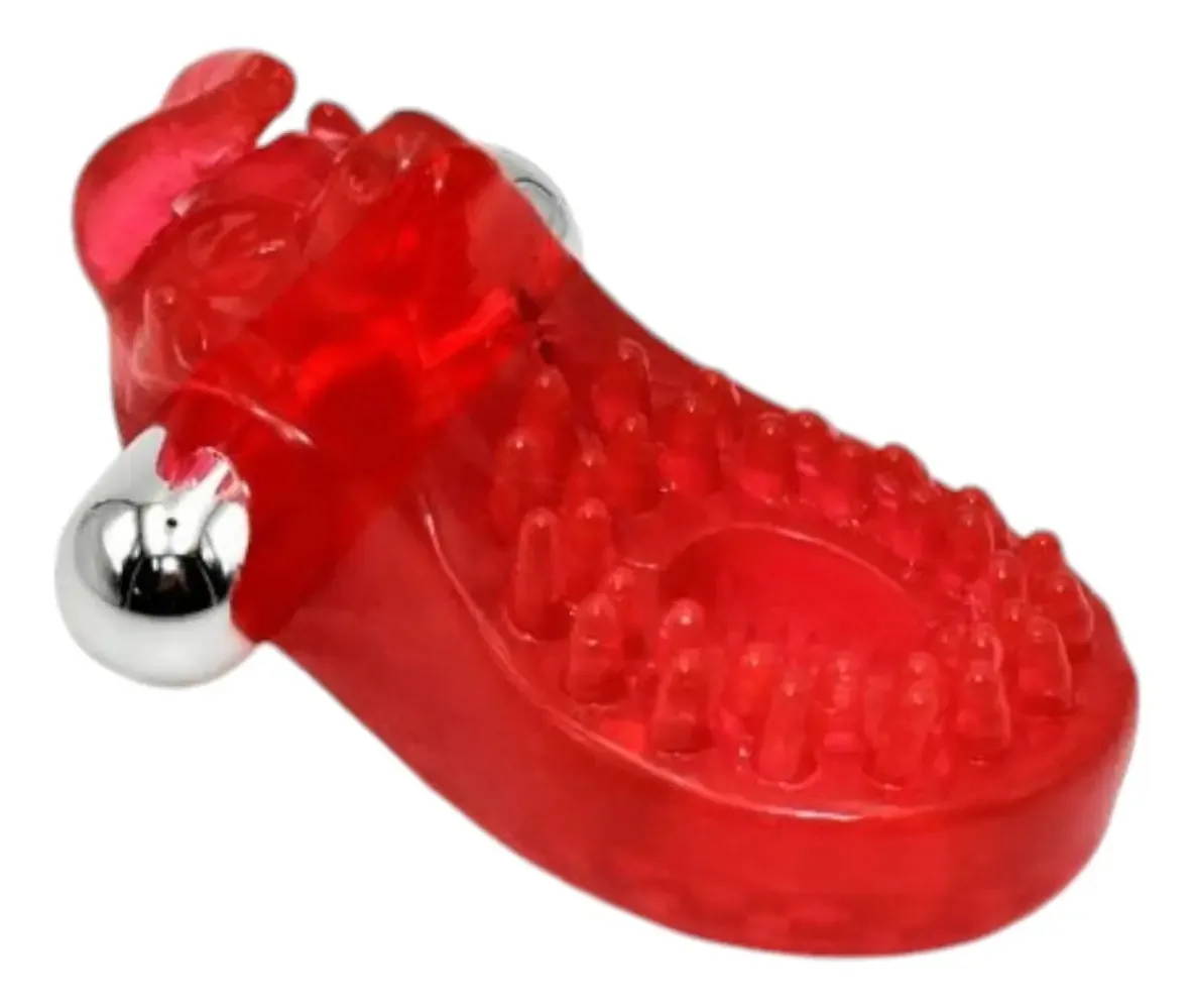 Anéis penianos vibratórios Torito Red com estimulador clitoriano