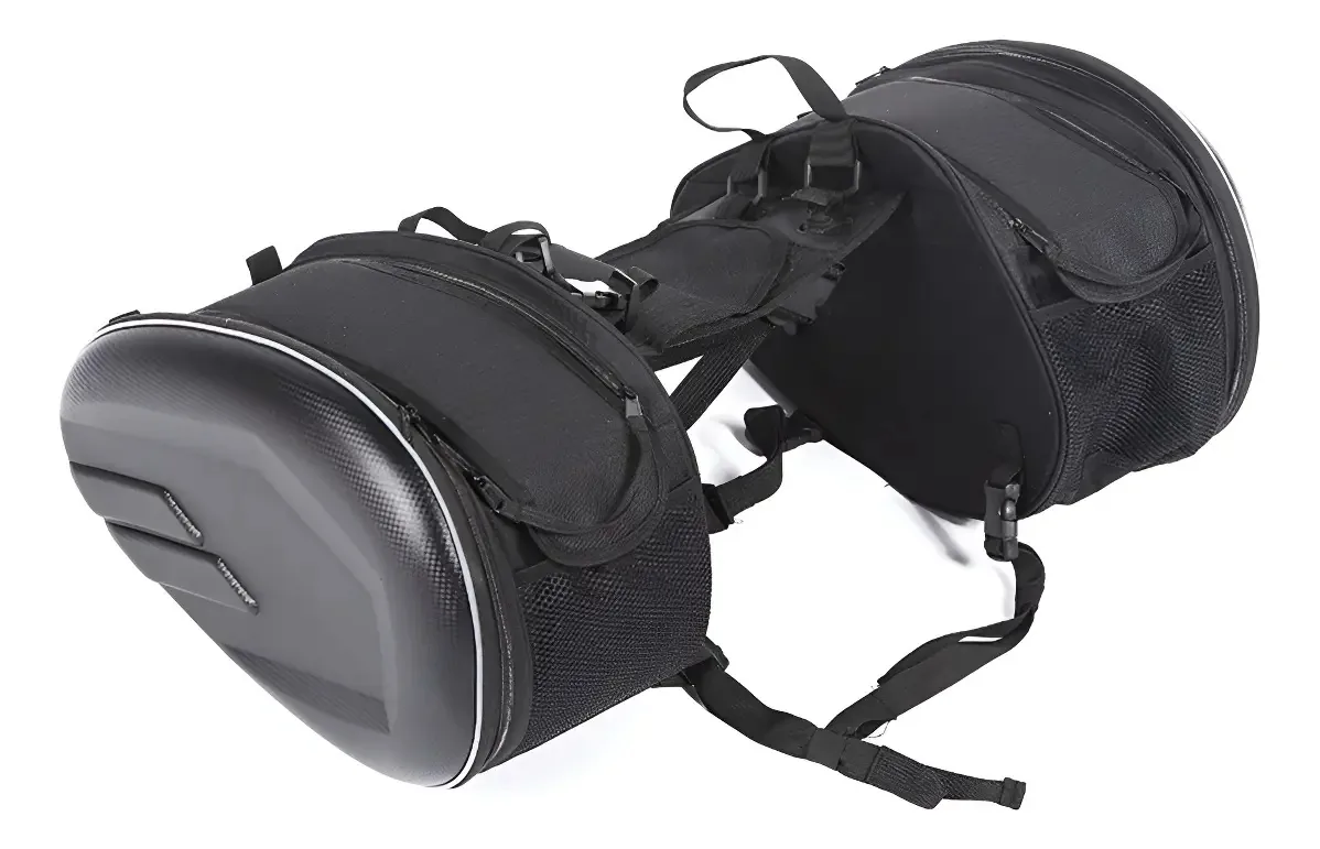 Alforje rígido extensível para motocicleta phoenix preto