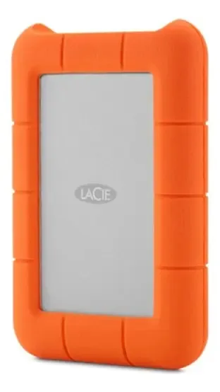 Hd Externo Lacie Rugged 9000488 1tb Usb 3.0 E Thunderbolt Cor Cinza/laranja
