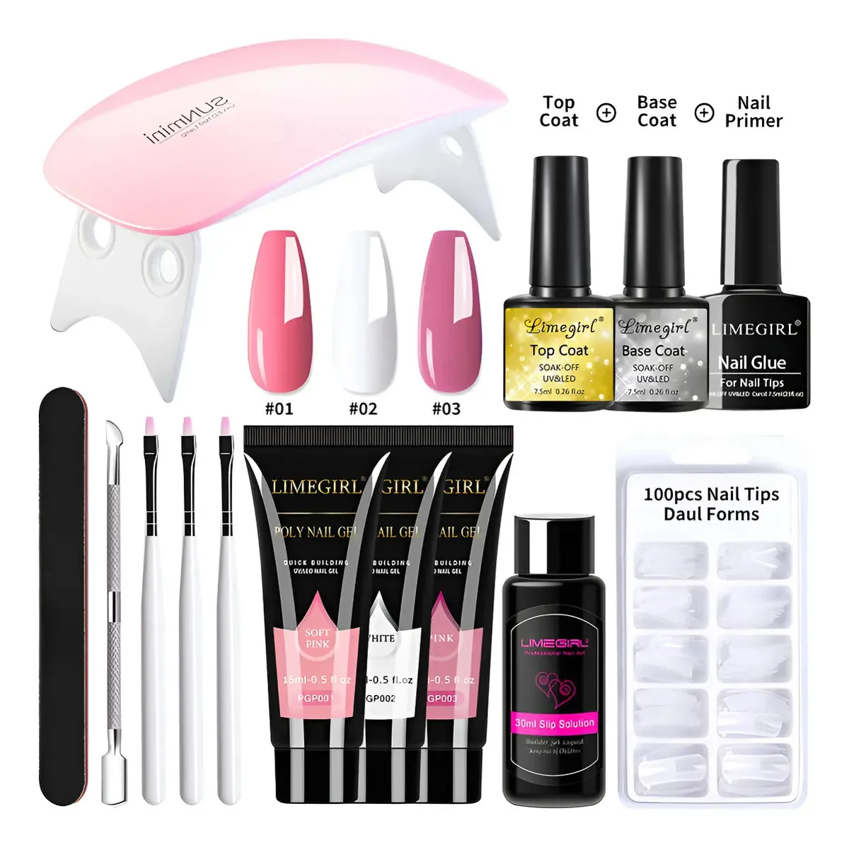 Kit de manicure e pedicure Limegirl ZH413-1