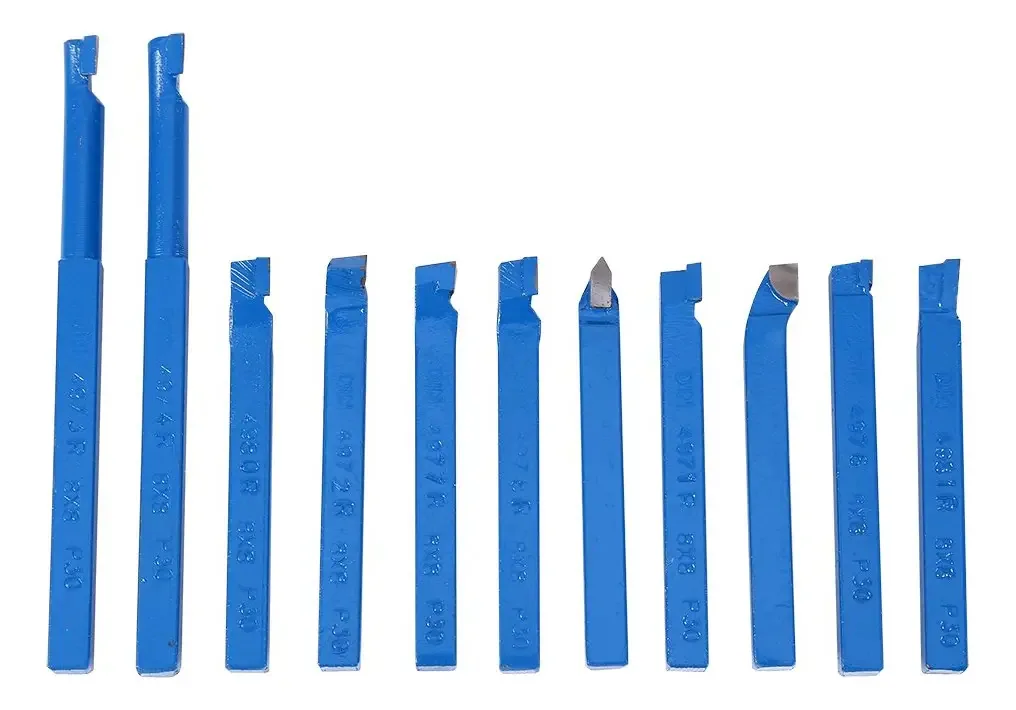 Torno Cinzel Kit Ferramentas de Corte Carbide Tipped 11 Unid