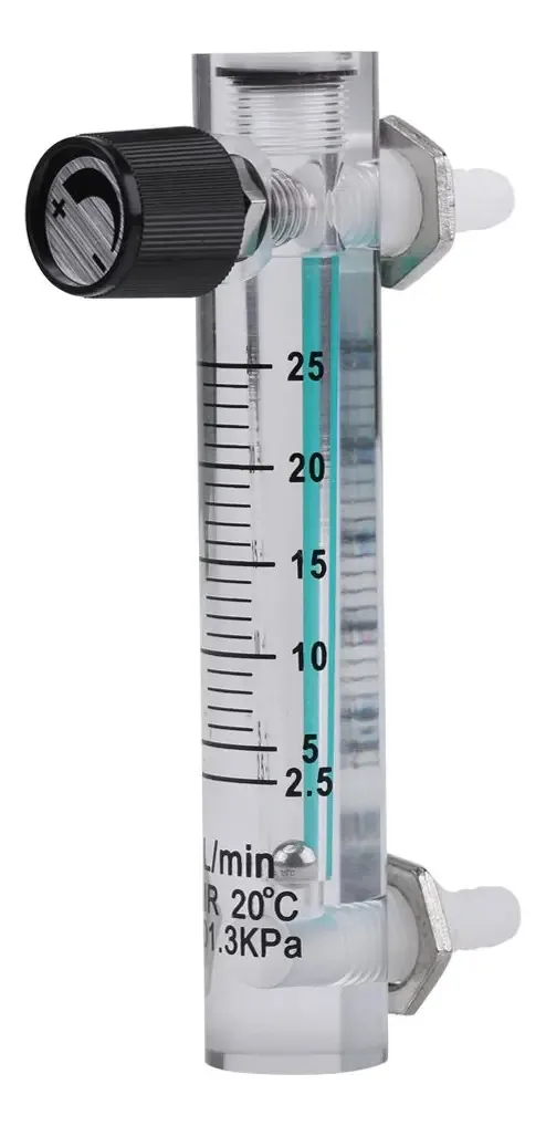Medidor de Fluxo de Gás, Medidor de Fluxo Lzq-5 Medidor de Fluxo de 2,5-25 Lpm com Válvula de Controle para Oxigênio/ar/gás