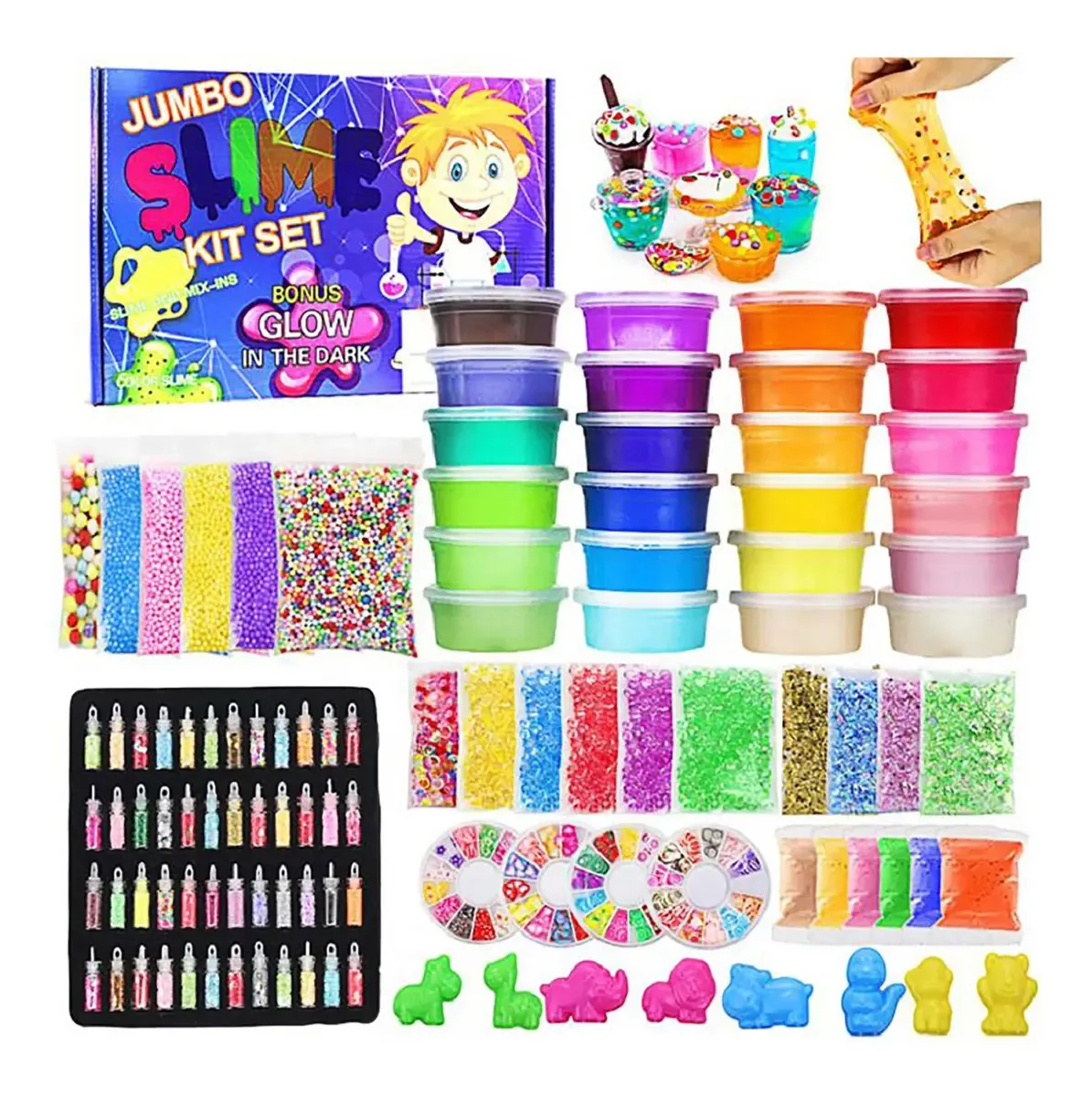 Kit de fabricação de lodo para meninas e meninos, plastilina