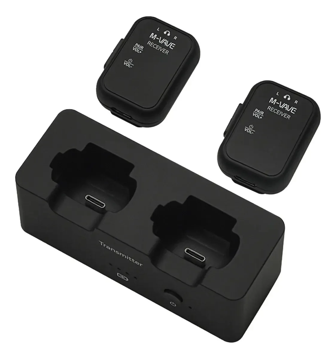 Sistema de Monitoramento Sem Fio MOKEY M-vave WP-12 2 em 1 com 2 Receptores e Alcance de 30 m