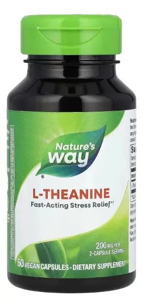 Suplemento em cápsulas Nature's Way Suplementos alimentares L Teanina X Suplementos 200 mg