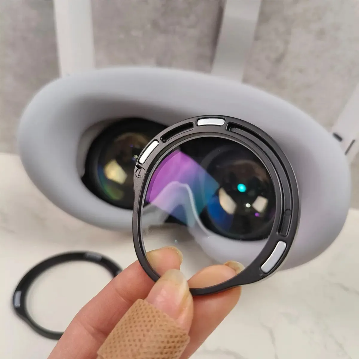 2 armações de lentes adaptadas para 4 óculos de realidade virtual, armação dióptrica profissional para leveza