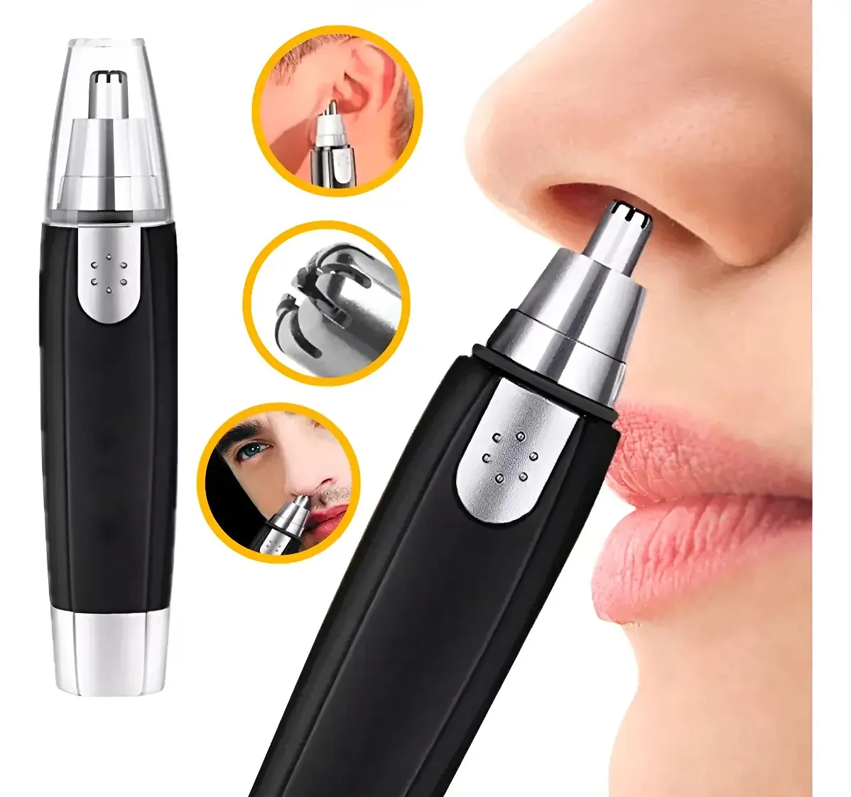 Aparelho Prático Tira Pelos Nariz E Orelhas Portátil Unisex Preto