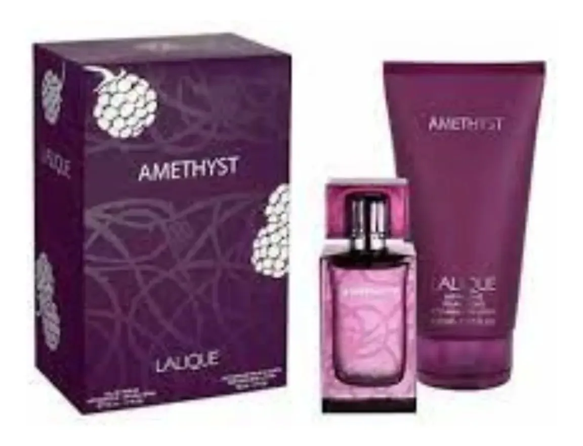 Conjunto de perfumes femininos Lalique Amethyst Edp 50 ml