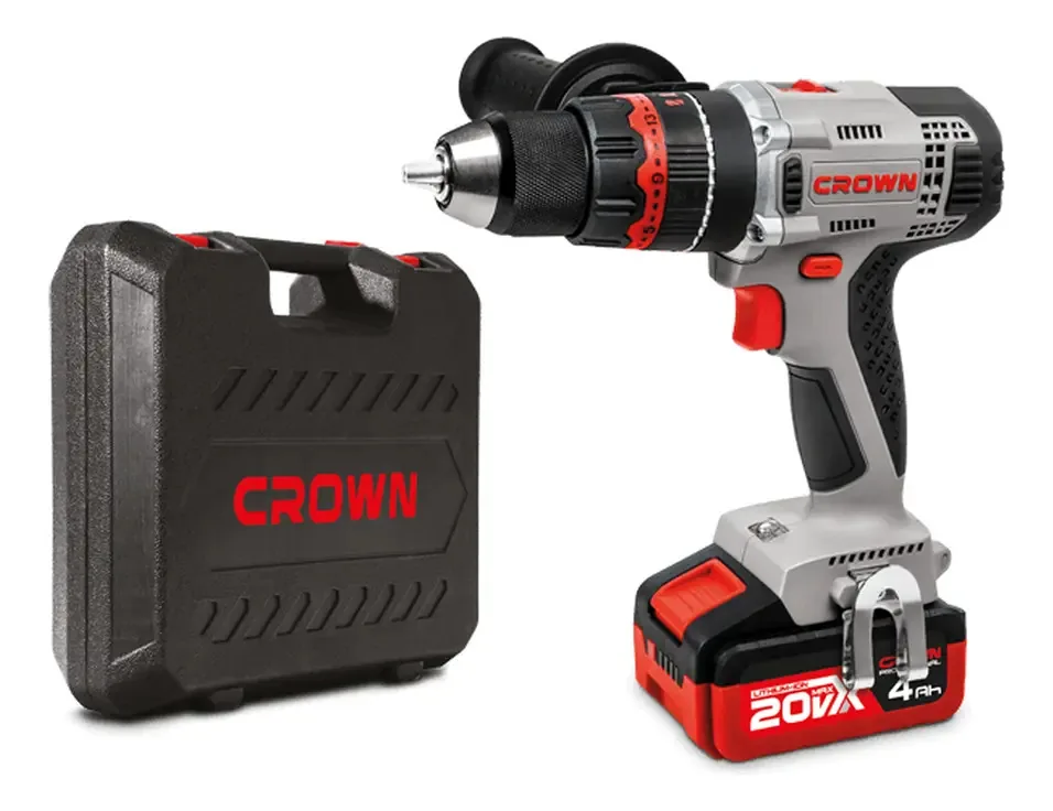 Furadeira de impacto Crown 20v com 2 baterias - Sas