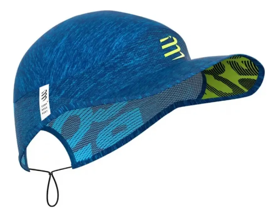 Boné esportivo azul ajustável Compressport