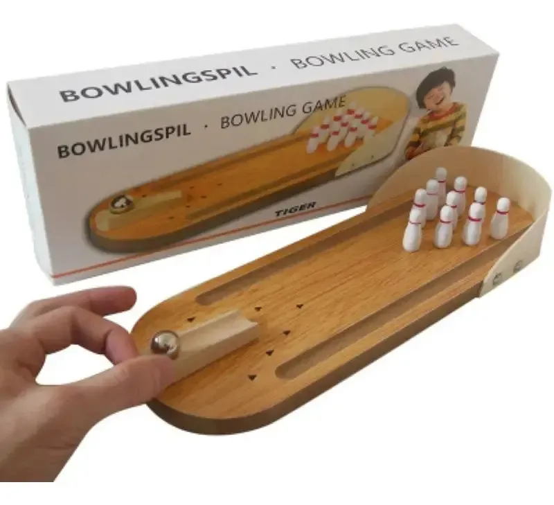 Jogo de boliche de tabuleiro para crianças, divertido brinquedo de boliche