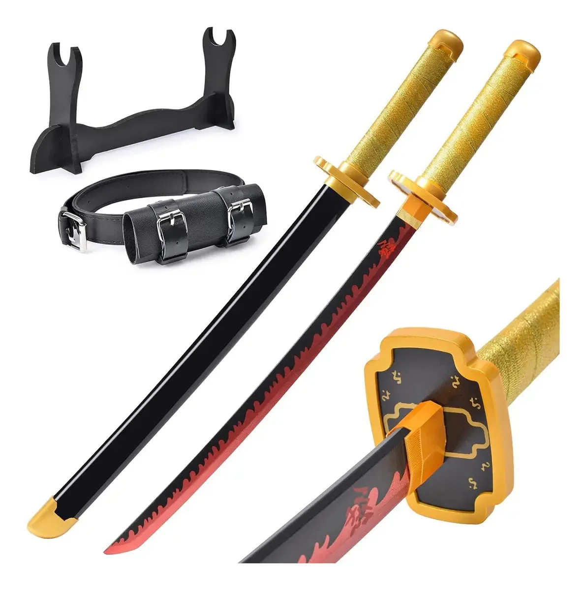 Coleção de espadas Katana Demon Slayer de 104 cm para anime Color Bordeaux