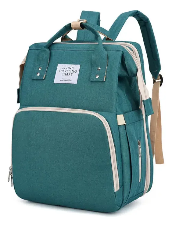 Mochila impermeável para berços, bolsas para fraldas, bolsa para fraldas, bolsa para trocar bebês, cor verde