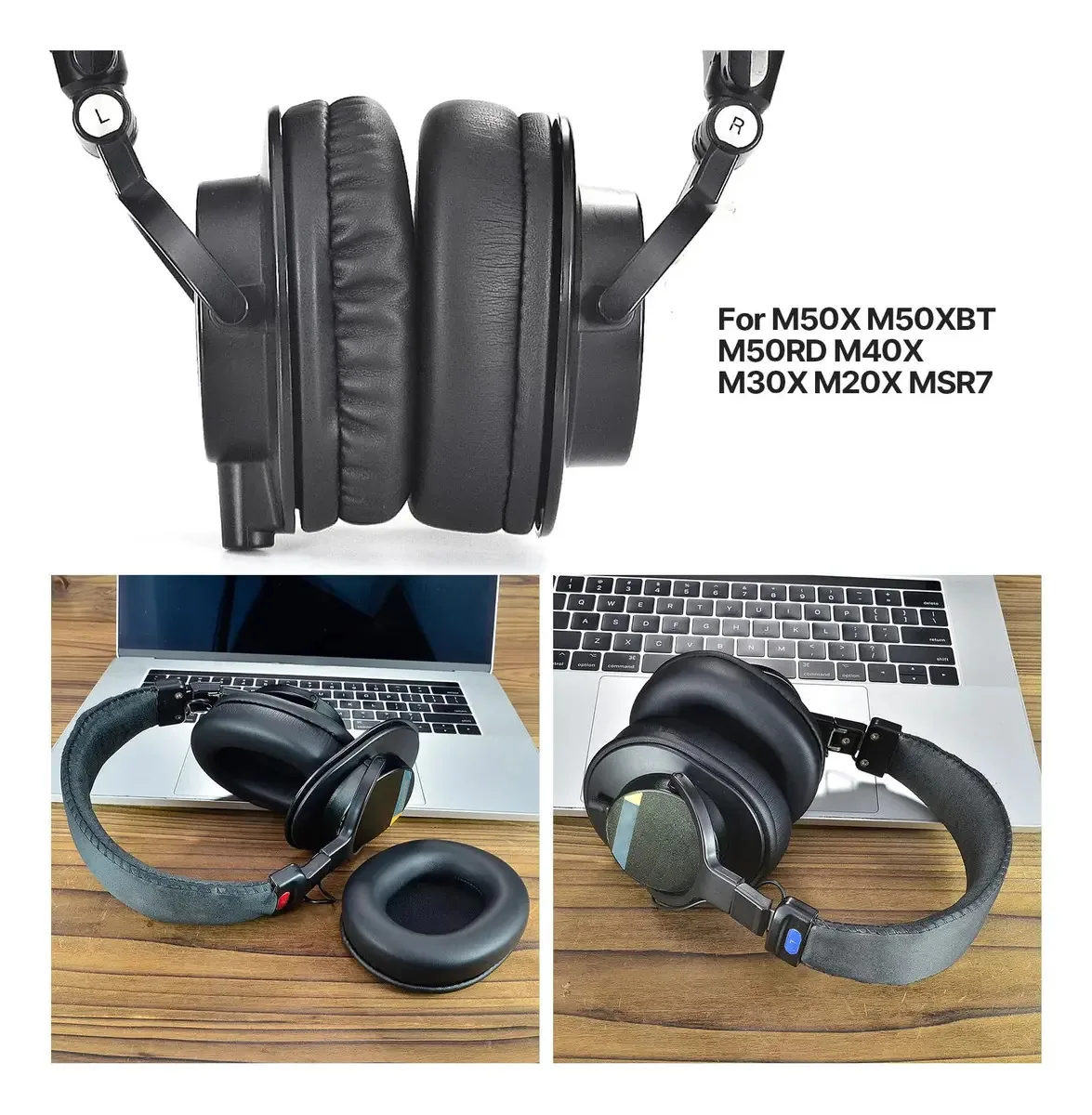 Para ouvidos Para ouvidos M50x M50xBT M50rd M40x M30x M20x Msr7 Isolamento e conforto eficazes