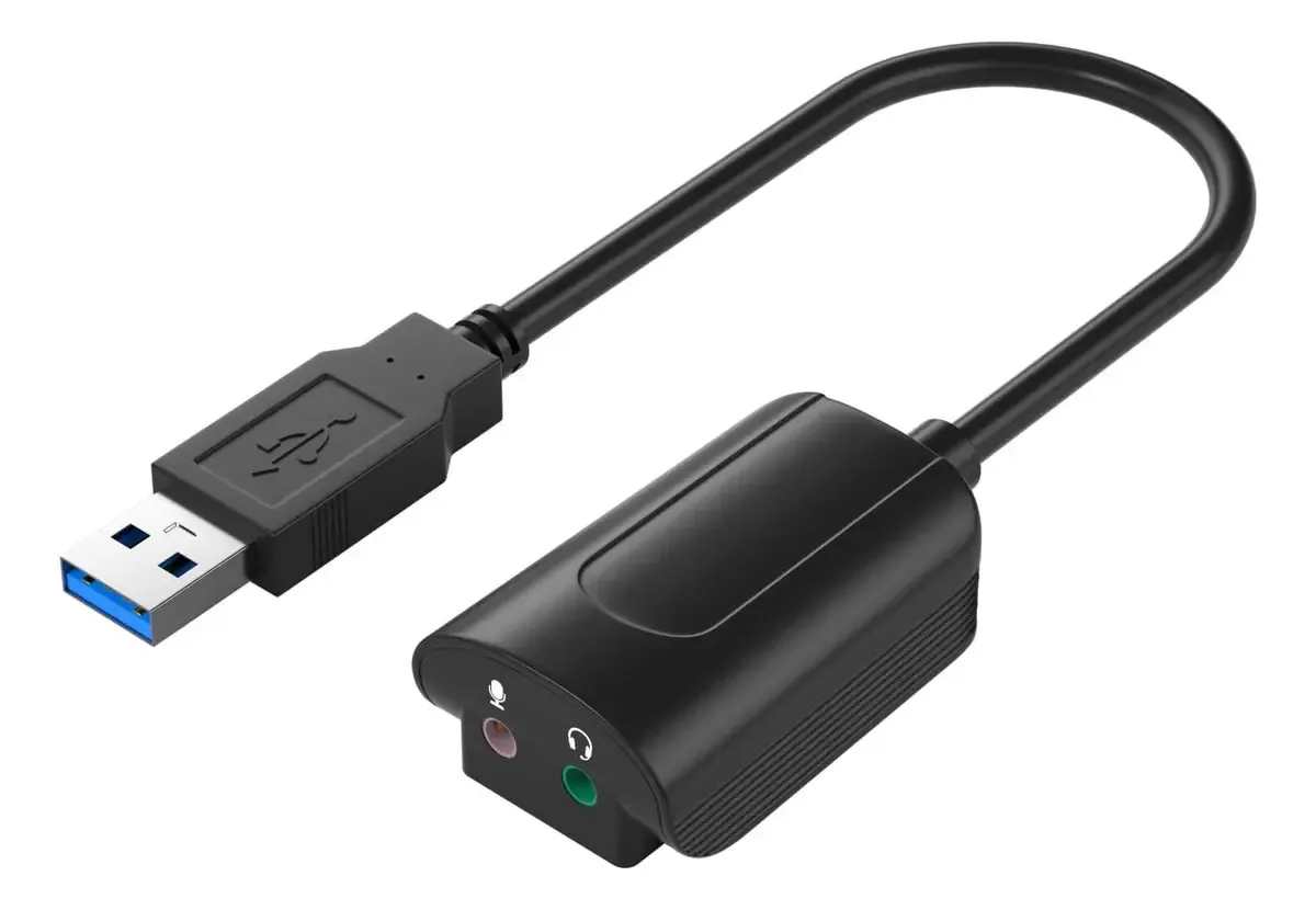 Kahdgss Placa de Som USB Portátil USB 7.1 Placa de Som Não Embutida Adaptador de Som Dinâmico Sem Necessidade de Driver
