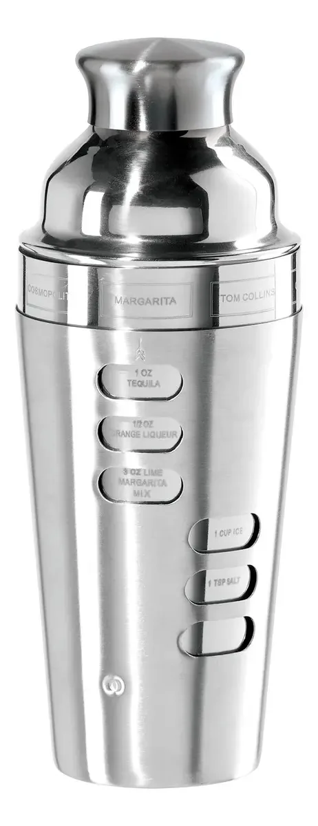 Coqueteleira de aço inoxidável 652 ml cor prata
