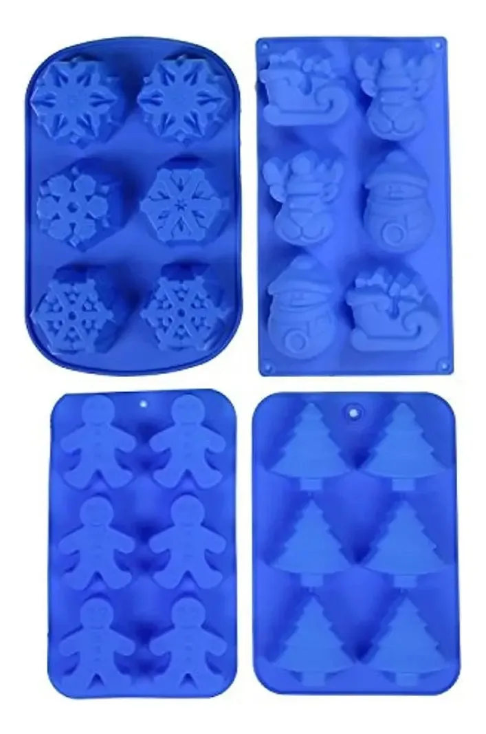 Conjunto de moldes de cozimento de Natal de silicone Ihomecoo