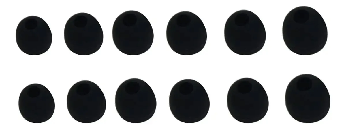 Saante 12pcs / 6 Pares Pontas de Substituição para Fones de Ouvido Pontas de Silicone para Fones de Ouvido Intra-auriculares 3 Tamanhos Pequeno Médio Grande Acessórios para Fones de Ouvido