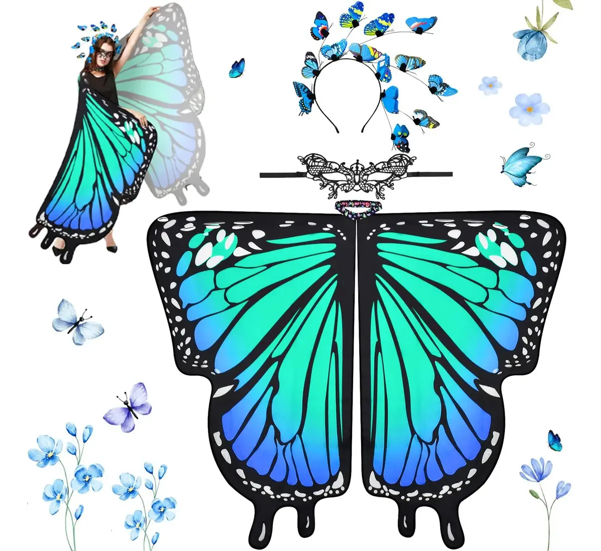 Trajes De Borboleta Para Adultos Com Asas De Borboleta Color Cor D