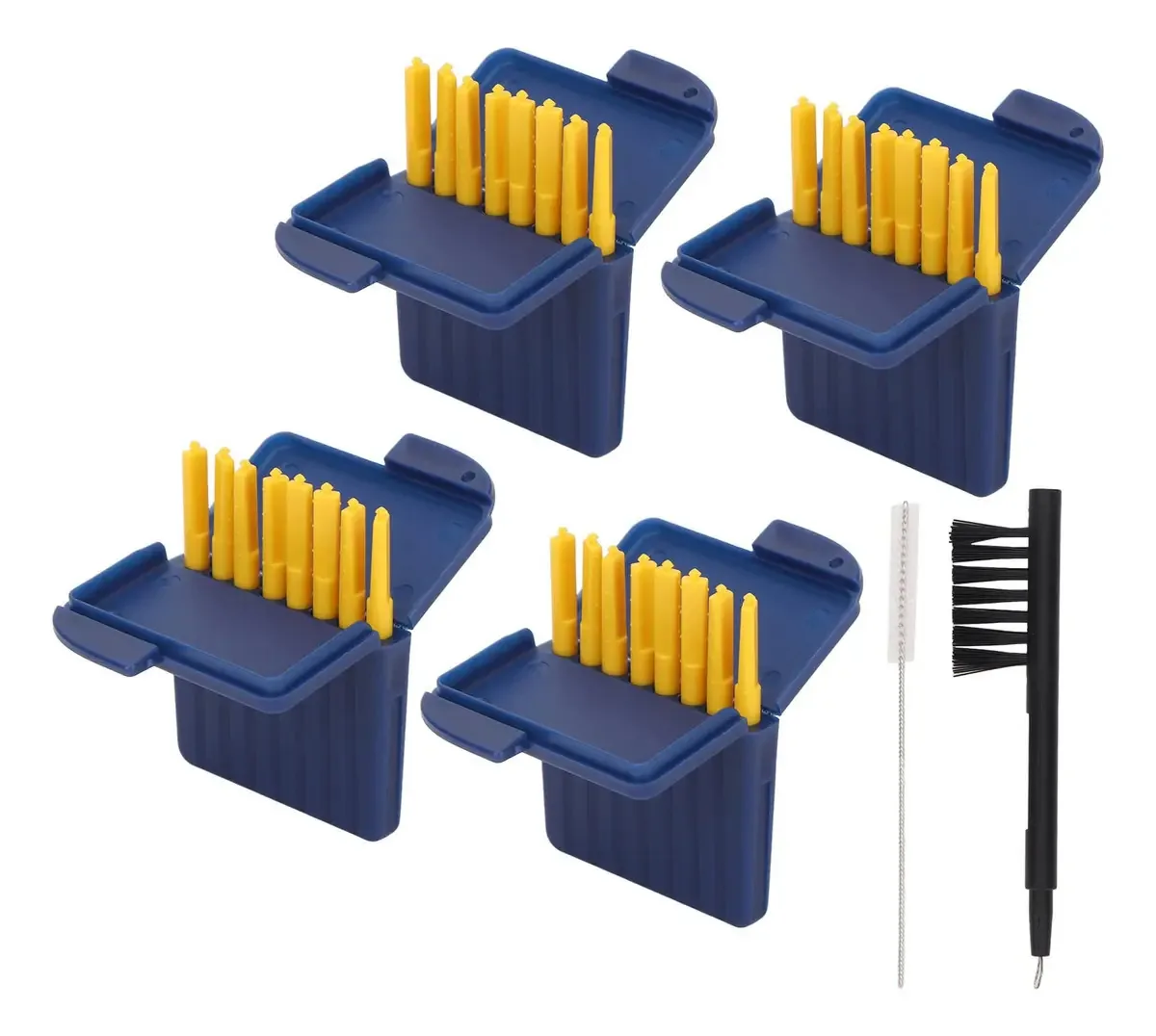 32 Protetores de Cera para Aparelhos Auditivos, Filtros de Cera de Reposição para Protetores de Cera para Aparelhos Auditivos Starkey, Coletor de Cera para Aparelhos Auditivos com Escova de Limpeza