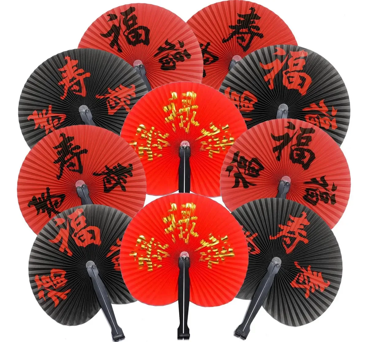 Leques De Papel Dobráveis Chineses Para Ano Novo E Festas