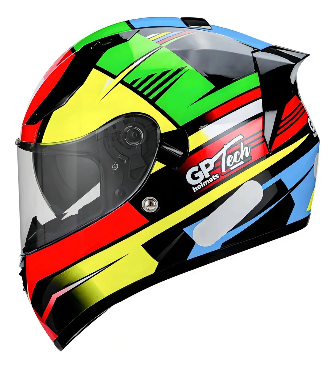 Capacete Gp Tech V128 Flag Cor Amarelo
