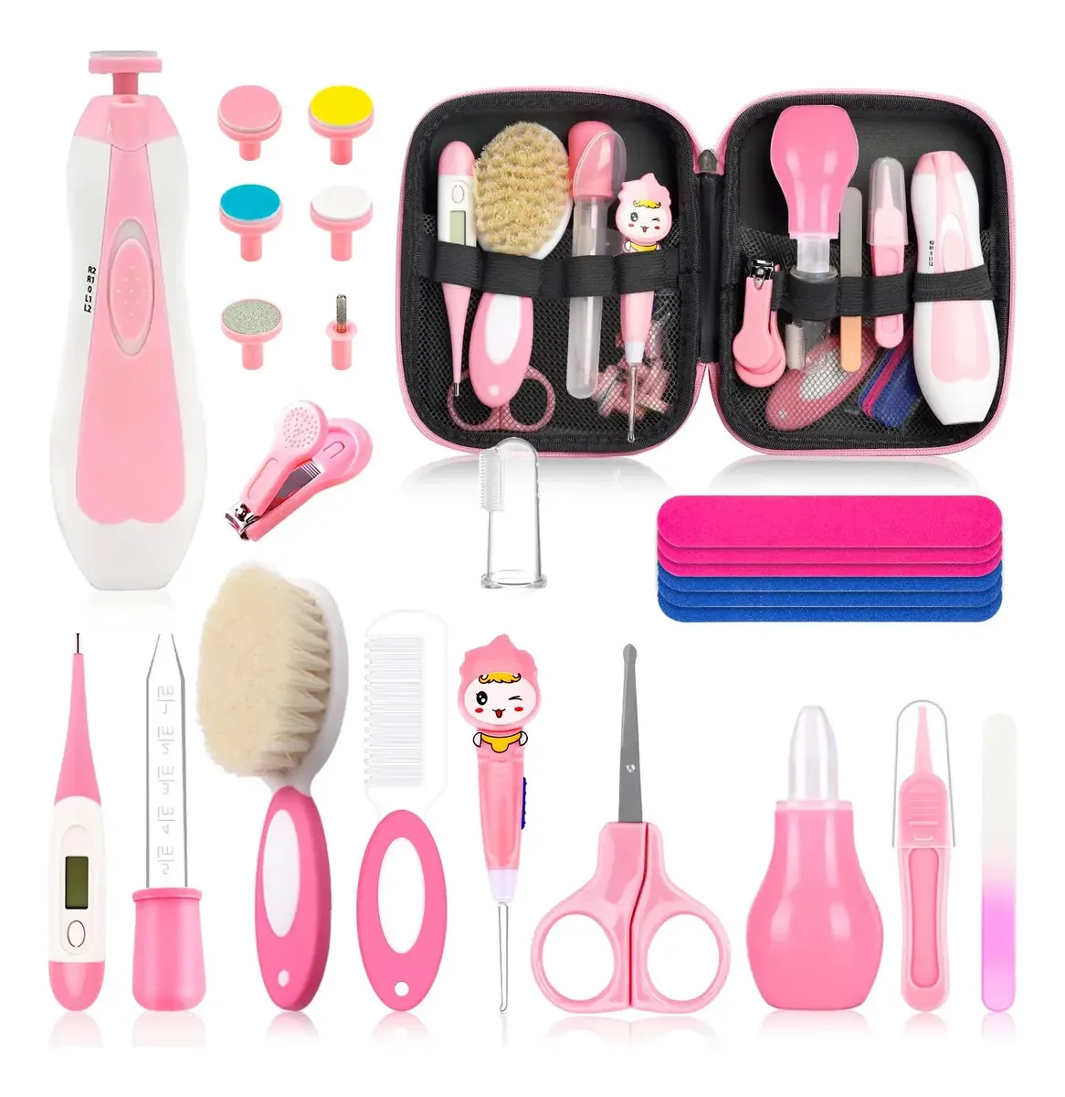 Kit de Cuidados para Bebês Esonto 24 Peças Rosa