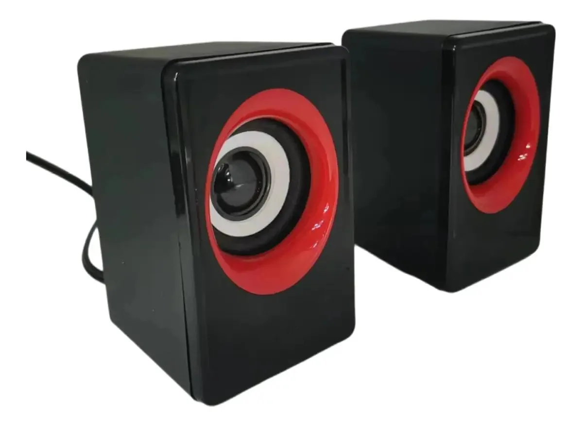 Meibaoge - Alto-falantes USB para laptop, alto-falantes pequenos, alto-falantes portáteis, multimídia, Big Q, USB, subwoofer com fio