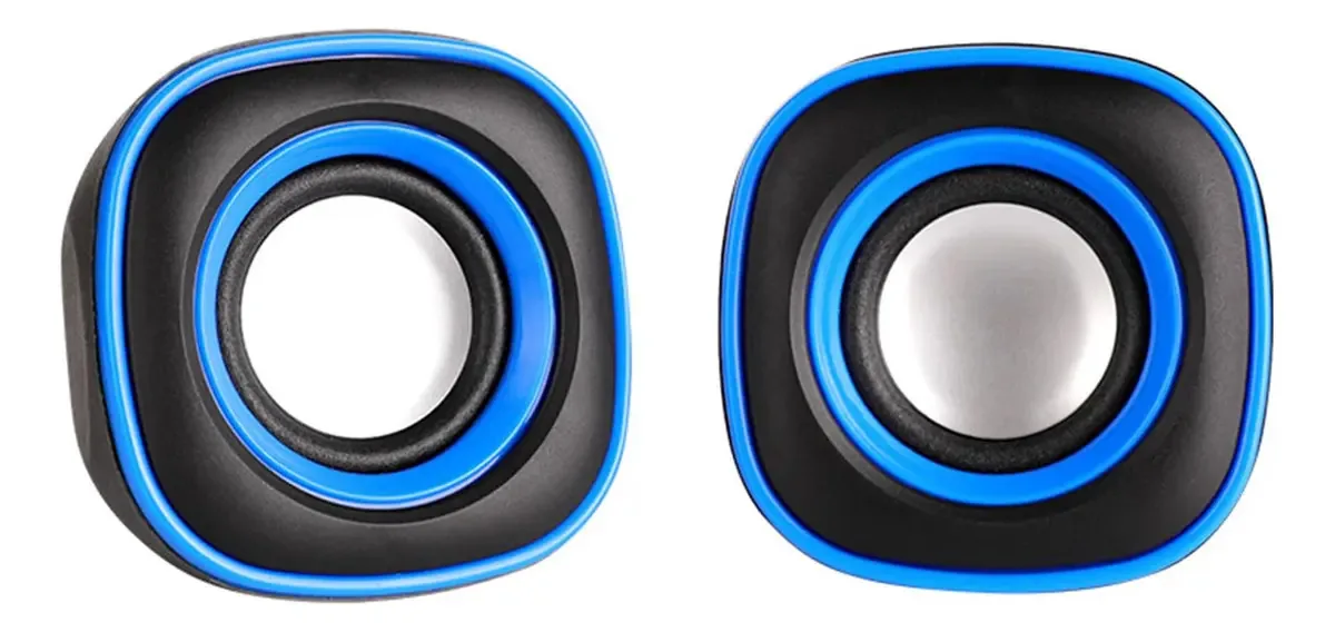 1 par D-015 - Conjunto de alto-falantes USB para alto-falantes externos de mesa para dispositivos desktop e portáteis, saída limpa Rms 3w2
