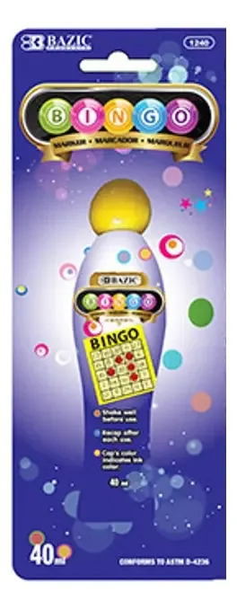 Caneta Marker Bingo 40ml Tinta Variadas Exterior Roxa