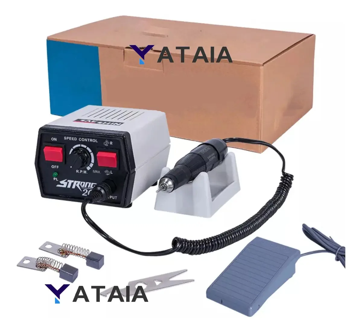 Polidor dental Yataia Micromotor Sander N3 Straight Connector Angu Polidor dentário Elétrico Portátil Polidor Micromotor Polidor elétrico Polidor elétrico Lixadeiras de 35.000 rpm Cor preta