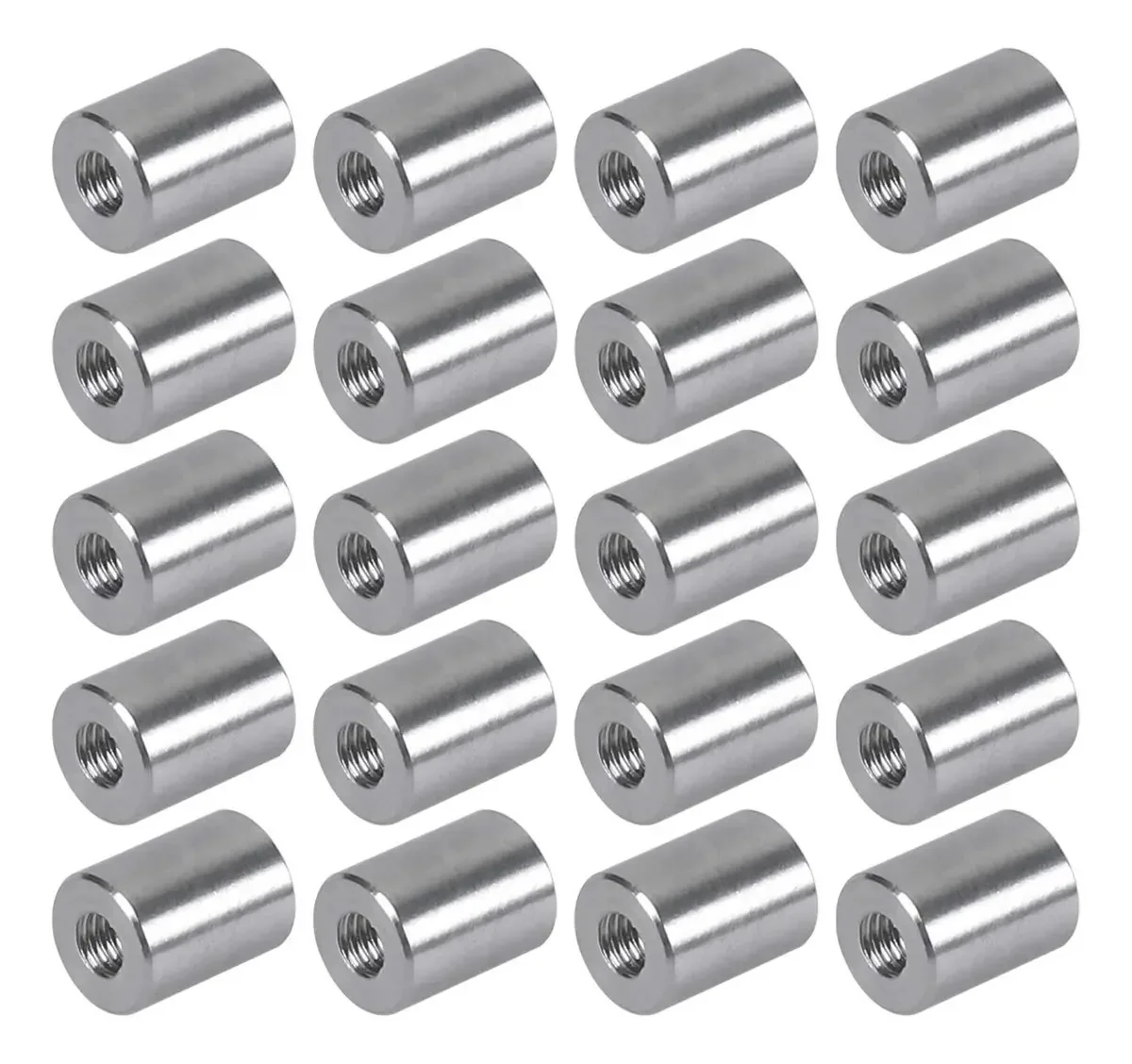 Pacote De 20 Porcas Redondas M3 Aço Inoxidável 304