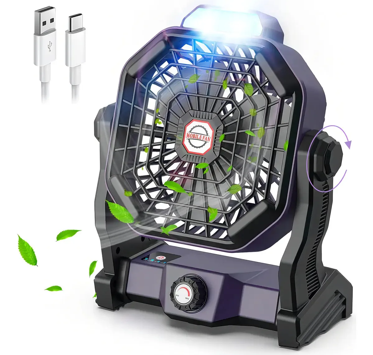 Ventilador portátil Conbola X20 - cor preta